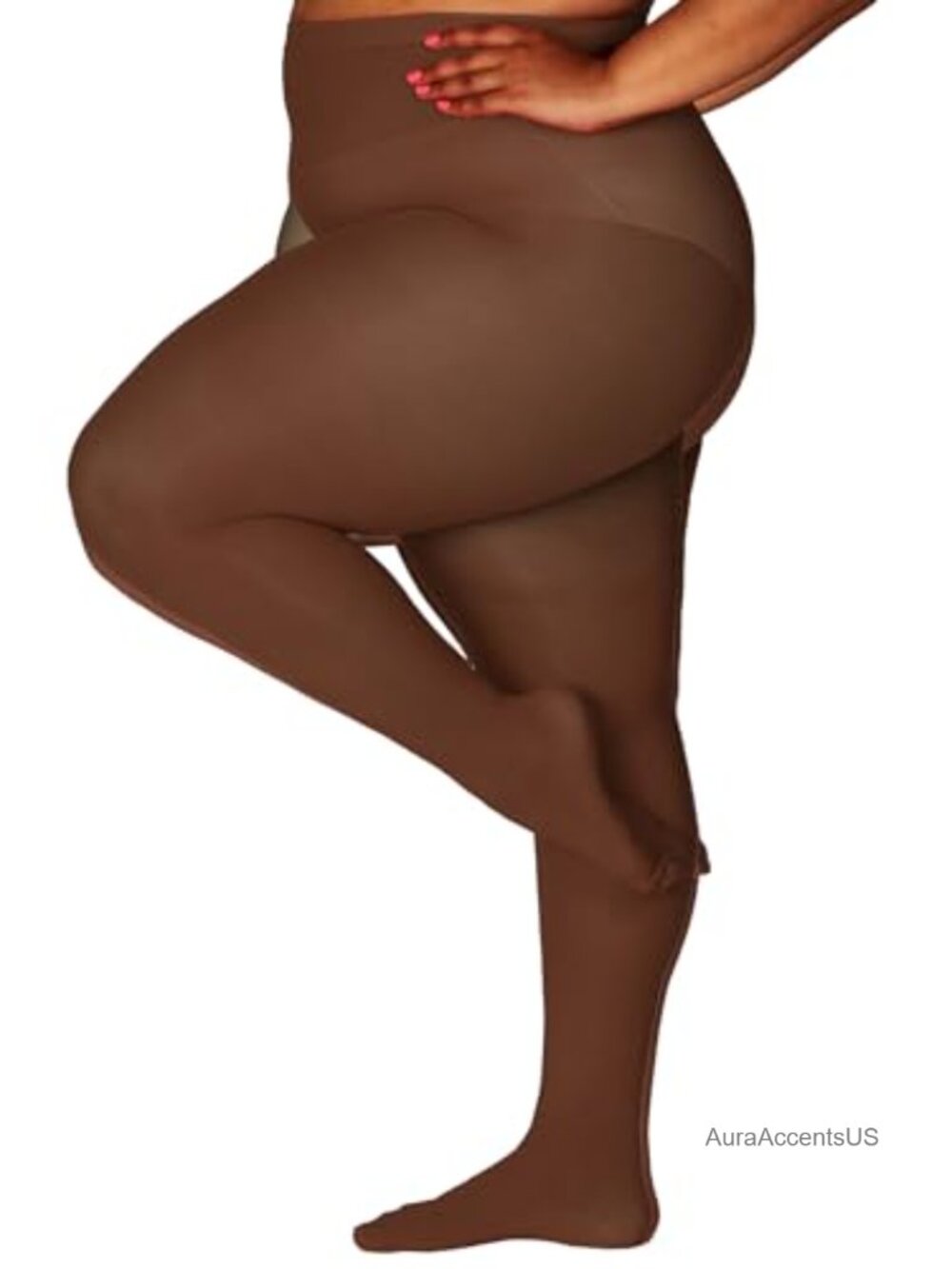 Queen Plus Size Tights Semi Opaque Control Top High Waist Stockings Nylons